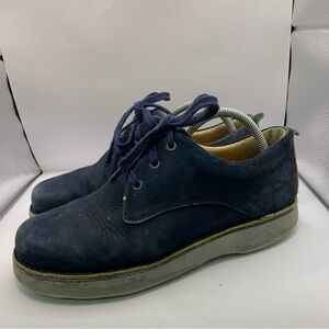 Samuel Hubbard Oxford Shoes Sz 8 Blue Suede Vibram Made In Portugal YGI G3S-13